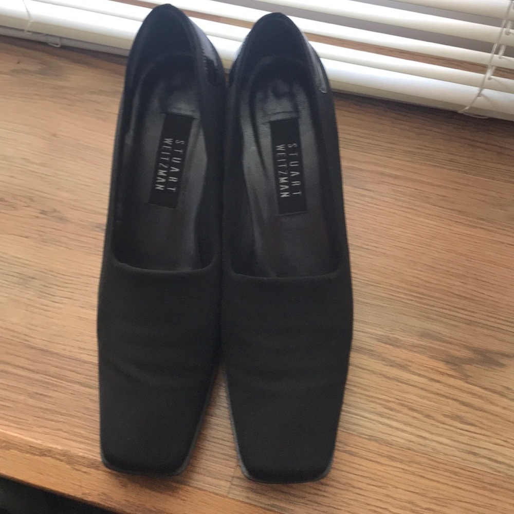 Stuart weitzman square tie heels